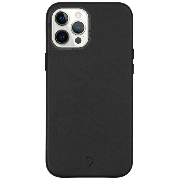 Decoded Leather Backcover iPhone 12 Pro Max - Zwart