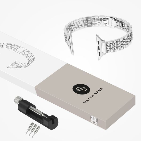 Selencia Slim Steel Jubilee Inspired Link Band Apple Watch | 38/40/41/42 mm - Silver