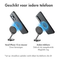 imoshion Telefoonhouder auto met MagSafe - Draadloze oplader - Dashboard - Zwart