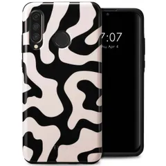 Selencia Vivid Tough Backcover Huawei P30 Lite - Art Wave Black