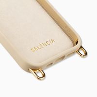 Selencia Rivièra MagSafe Backcover met afneembare haakjes Apple iPhone 15 - Milky Latte