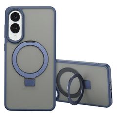 Accezz Ring Stand Backcover met MagSafe Samsung Galaxy S25 Edge - Blauw