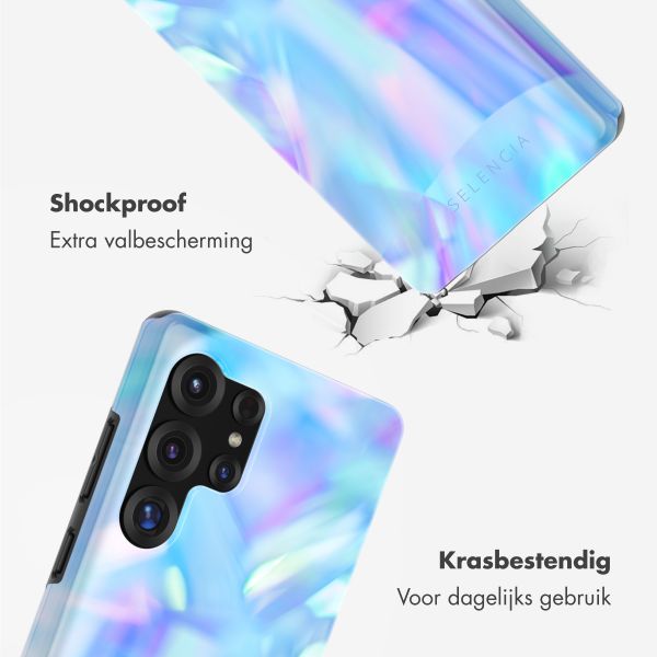 Selencia Vivid Tough Backcover Samsung Galaxy S25 Ultra - Holographic Blue Dream
