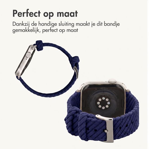imoshion Corduroy bandje Apple Watch | 44/45/46/49 mm - Donkerblauw