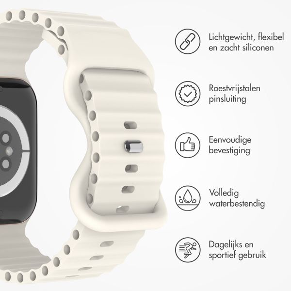 imoshion Athletic siliconenbandje Apple Watch Series 1 t/m 9 / SE (38/40/41 mm) | Series 10 (42 mm) - Sterrenlicht