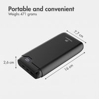 imoshion Powerbank 27,000 mAh - Quick Charge and Power Delivery - Black