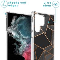 imoshion Design hoesje met koord Samsung Galaxy S23 Ultra - Grafisch Koper - Zwart / Goud