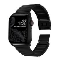 Nomad Titanium schakelband Apple Watch Series 1 t/m 11 / SE / Ultra (44/45/46/49 mm) - Zwart