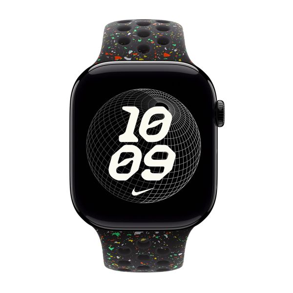 Apple Nike Sport Band Apple Watch Series 1 t/m 11 / SE / Ultra (44/45/46/49 mm) - Maat S/M - Midnight Black