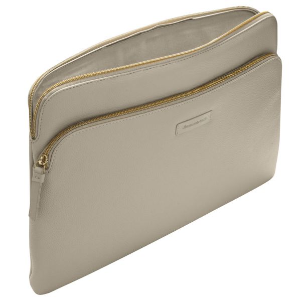 dbramante1928 Paris+ Sleeve - Laptop hoes 14 inch - Echt leer - MacBook Pro 14 inch - Sand Dune