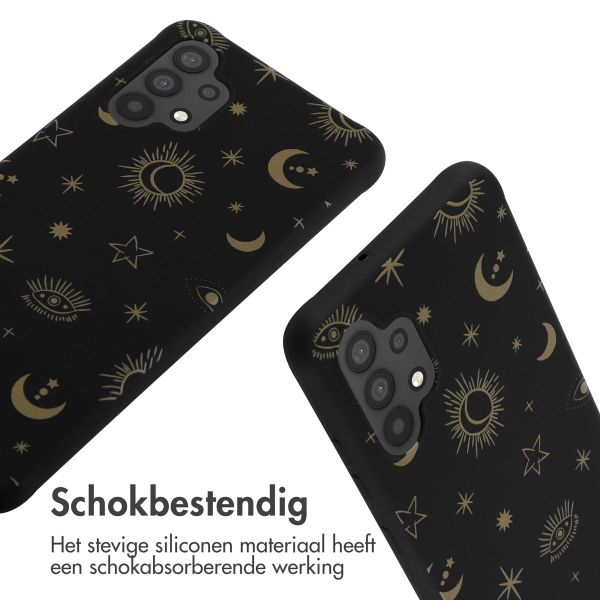 imoshion Siliconen design hoesje met koord Samsung Galaxy A32 (4G) - Sky Black