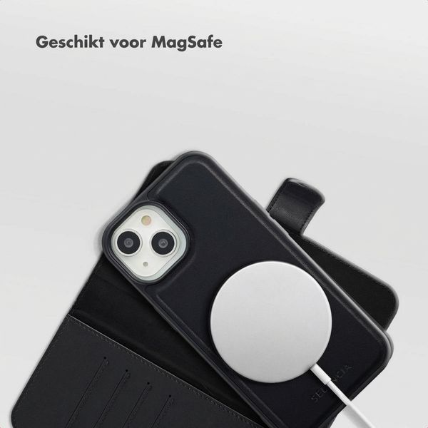 Selencia Olyn Uitneembare Bookcase met MagSafe Apple iPhone 15 - Zwart