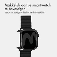 imoshion Magnetisch kunstleren bandje Apple Watch | 38/40/41/42 mm - Zwart