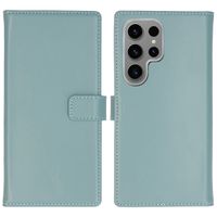 Selencia Echt Leren Bookcase Samsung Galaxy S24 Ultra - Air Blue