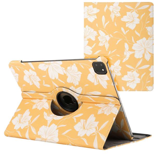 imoshion 360° Draaibare Design Bookcase Apple iPad Air 13 inch (2025) M3 / (2024) M2 - Yellow Flowers