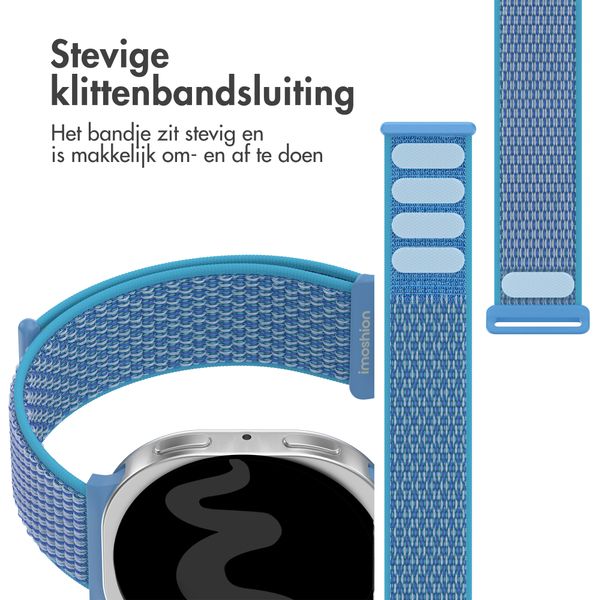imoshion Nylon bandje Samsung Galaxy Watch 8 (40/44mm) / Classic (46mm) - Marineblauw