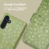imoshion Design Bookcase Samsung Galaxy A14 (5G/4G) - Green Flowers