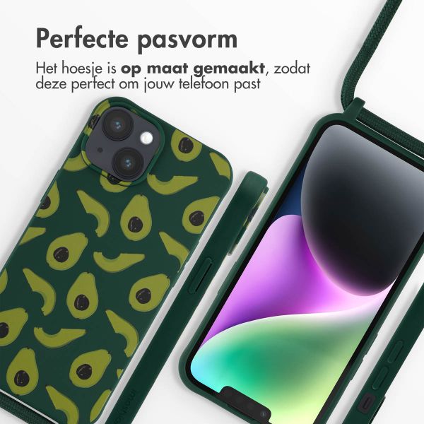 imoshion Siliconen design hoesje met koord Apple iPhone 14 - Avocado Green