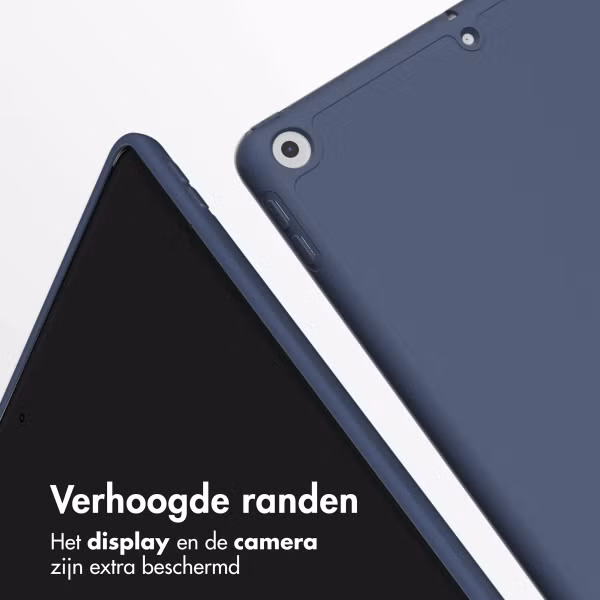 Accezz Smart Silicone Bookcase Apple iPad 9 (2021) 10.2 inch / iPad 8 (2020) 10.2 inch / iPad 7 (2019) 10.2 inch - Donkerblauw