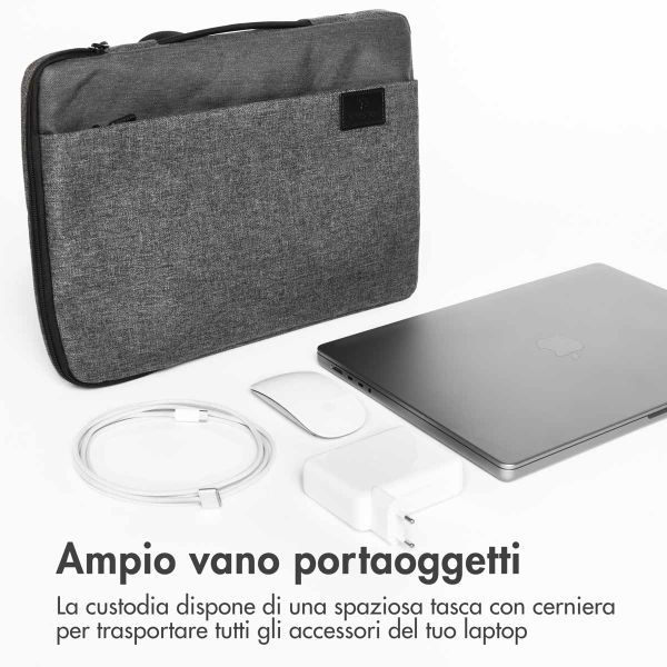 imoshion Laptop hoes 13-14 inch - Laptopsleeve met handvat - Geschikt voor laptops van 13-14 inch - Grijs