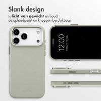Accezz MagSafe Leather Backcover Apple iPhone 18 Pro Max / 17 Pro Max - Light Grey