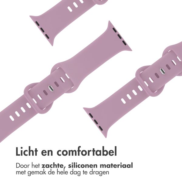 imoshion Siliconen⁺ bandje Apple Watch Series 1 t/m 9 / SE (38/40/41 mm) | Series 10 (42 mm) - Mauve - Maat S/M