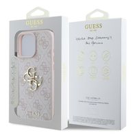 Guess 4G Metal Logo Backcover Apple iPhone 16 Pro - Roze