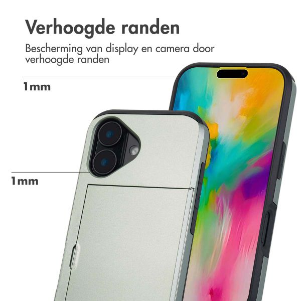 imoshion Backcover met pasjeshouder iPhone 16 - Groen