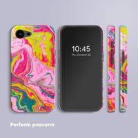 Selencia Vivid Backcover met MagSafe Apple iPhone 16e - Marble Pink