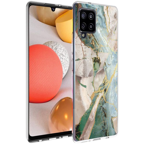 imoshion Design hoesje Samsung Galaxy A42 - Marmer - Gebroken Beige