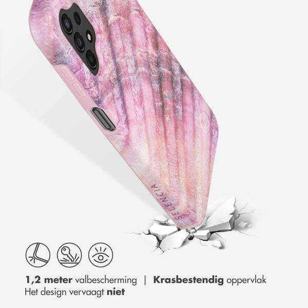 Selencia Aurora Fashion Backcover Samsung Galaxy A13 (4G) - Duurzaam hoesje - 100% gerecycled - Ocean Shell Purple