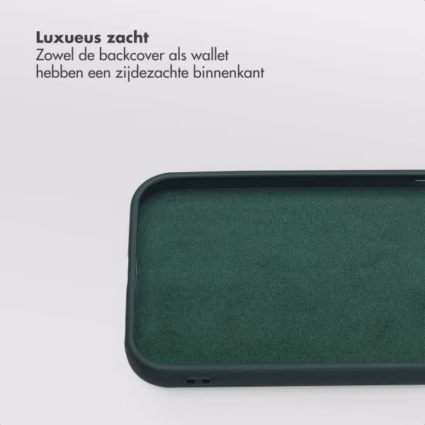 Selencia Olyn Uitneembare Bookcase met MagSafe Apple iPhone 15 - Groen