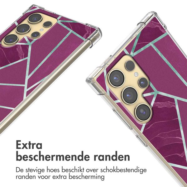 imoshion Design hoesje met koord Samsung Galaxy S24 Ultra - Bordeaux Graphic