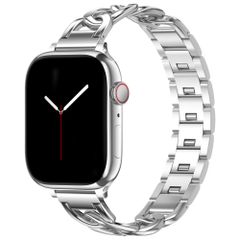 Selencia Chain bandje Apple Watch Series 1 - 9 / SE (38/40/41 mm) | Series 10 / 11 (42 mm) - Zilver