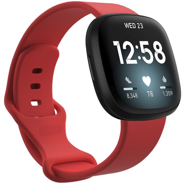 imoshion Siliconen bandje Fitbit Versa 4 / 3 / Sense (2) - Rood