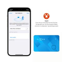 Fixed Tag Card - Bluetooth Tracker voor iOS - Blauw