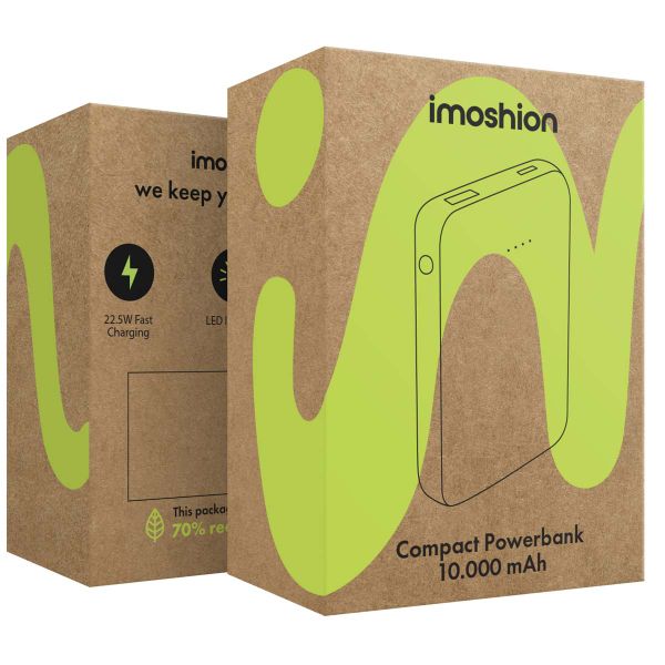 imoshion Compact Powerbank 10.000 mAh - Zwart