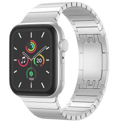 Selencia Stalen schakelband Apple Watch Series 1 t/m 9 / SE (38/40/41 mm) | Series 10 (42 mm) - Zilver