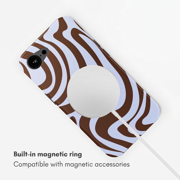 Selencia Vivid Back Cover with MagSafe Apple iPhone 17e / 16e - Dream Swirl Chocolate