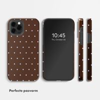 Selencia Vivid Backcover Apple iPhone 12 (Pro) - Happy Dots Chocolate