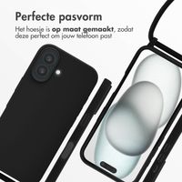 imoshion Siliconen hoesje met koord Apple iPhone 16 - Zwart