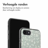 imoshion  Design hoesje iPhone SE (2022 / 2020) / 8 / 7 - Smoke Green Flowers