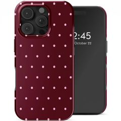 Selencia Vivid Case Apple iPhone 16 Pro Max - Happy Dots Burgundy