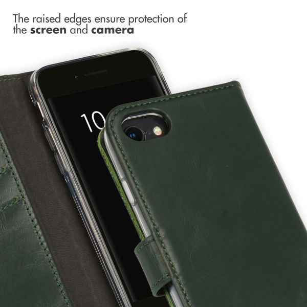 Selencia Genuine Leather Book Case Apple iPhone SE (2022 / 2020) / 8 / 7 / 6(s) - Green