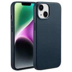 Accezz Leather Back Cover with MagSafe Apple iPhone 14 - Nightfall Blue