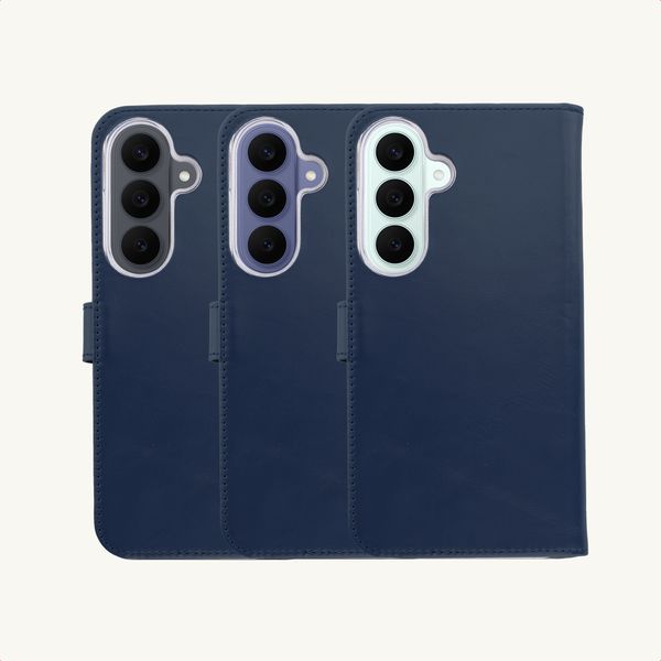 Selencia Genuine Leather Book Case Samsung Galaxy S26 FE - Blue