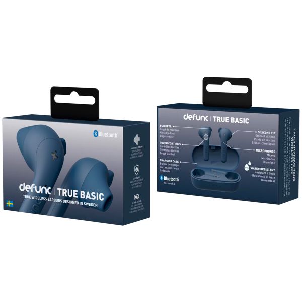 Defunc True Basic - Draadloze oordopjes - Bluetooth draadloze oortjes - Donkerblauw