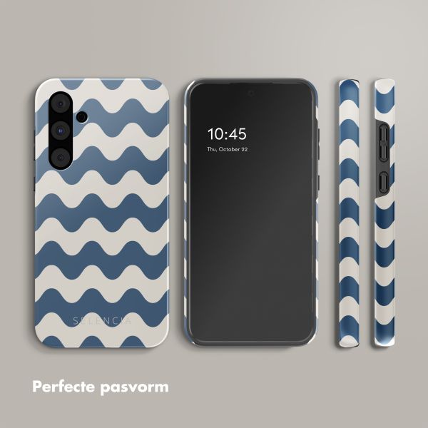 Selencia Vivid Tough Backcover Samsung Galaxy A55 - Wave Vibes Classic Blue