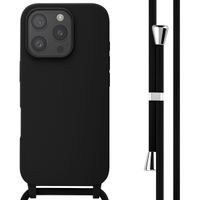 imoshion Siliconen hoesje met koord Apple iPhone 16 Pro - Zwart