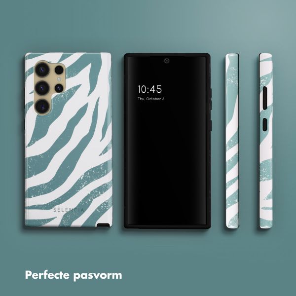 Selencia Vivid Backcover Samsung Galaxy S24 Ultra - Colorful Zebra Pine Blue
